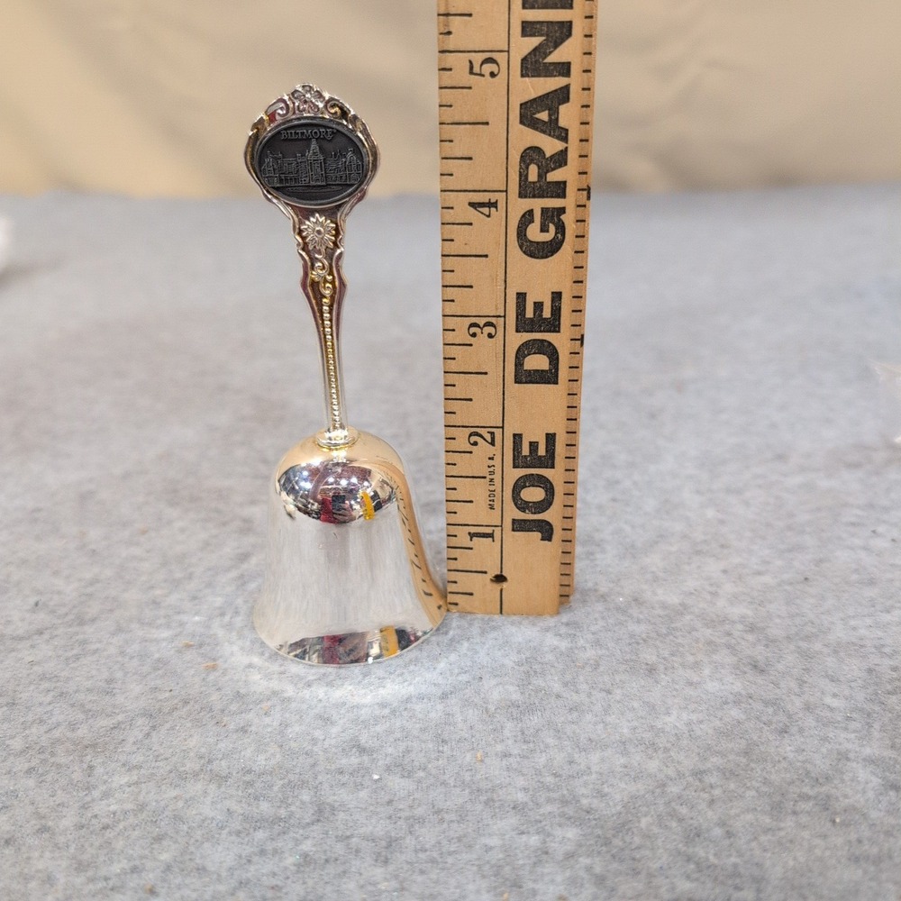 Biltmore Estate Souvenir Bell Silver Perfection Celest Asheville NC Mansion - Picture 3 of 5